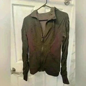 Lululemon Women's Dance Studio Jacket III Reversible Dark Olive Size 6 Swift
